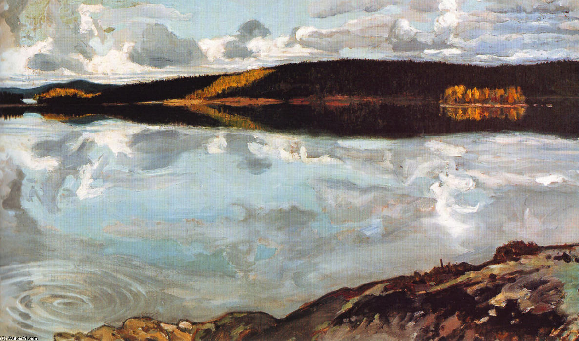 Wikioo.org - The Encyclopedia of Fine Arts - Painting, Artwork by Akseli Gallen Kallela - View Over Lake Ruovesi
