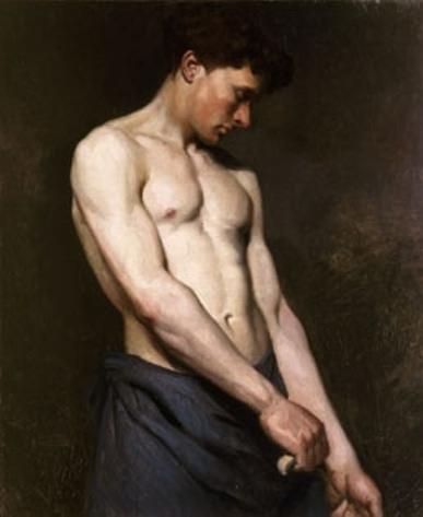 Wikioo.org - The Encyclopedia of Fine Arts - Painting, Artwork by Albert Edelfelt - Male Nude 3