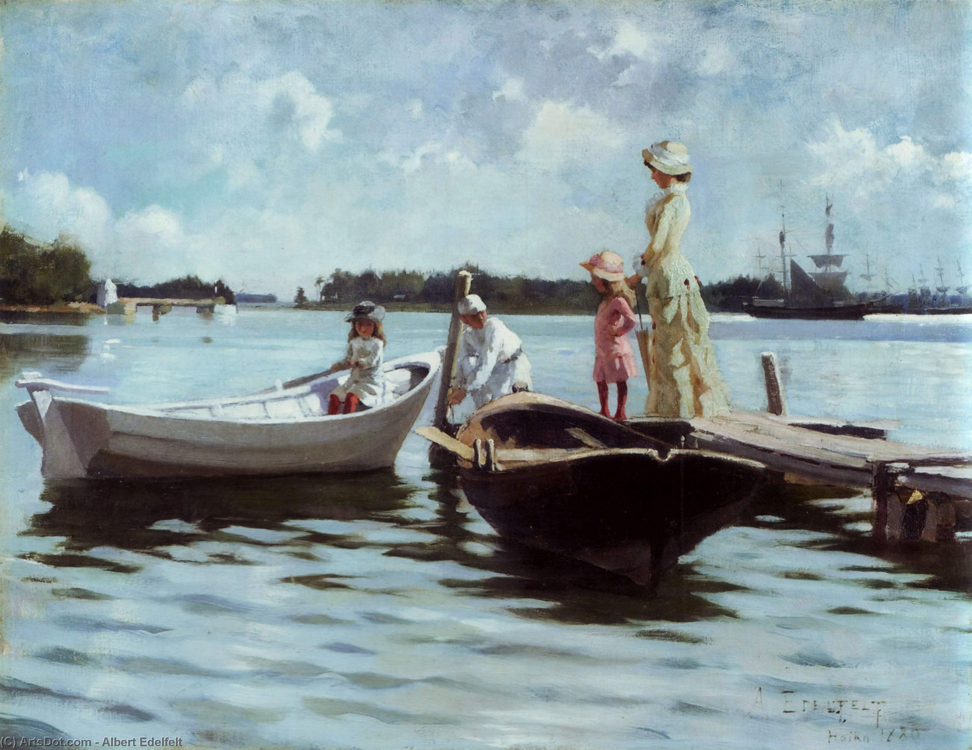 Wikioo.org - The Encyclopedia of Fine Arts - Painting, Artwork by Albert Edelfelt - Summer in the Archipelago