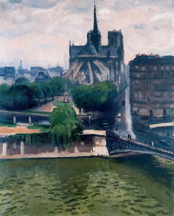 WikiOO.org - Encyclopedia of Fine Arts - Lukisan, Artwork Albert Marquet - El ábside de Notre-Dame