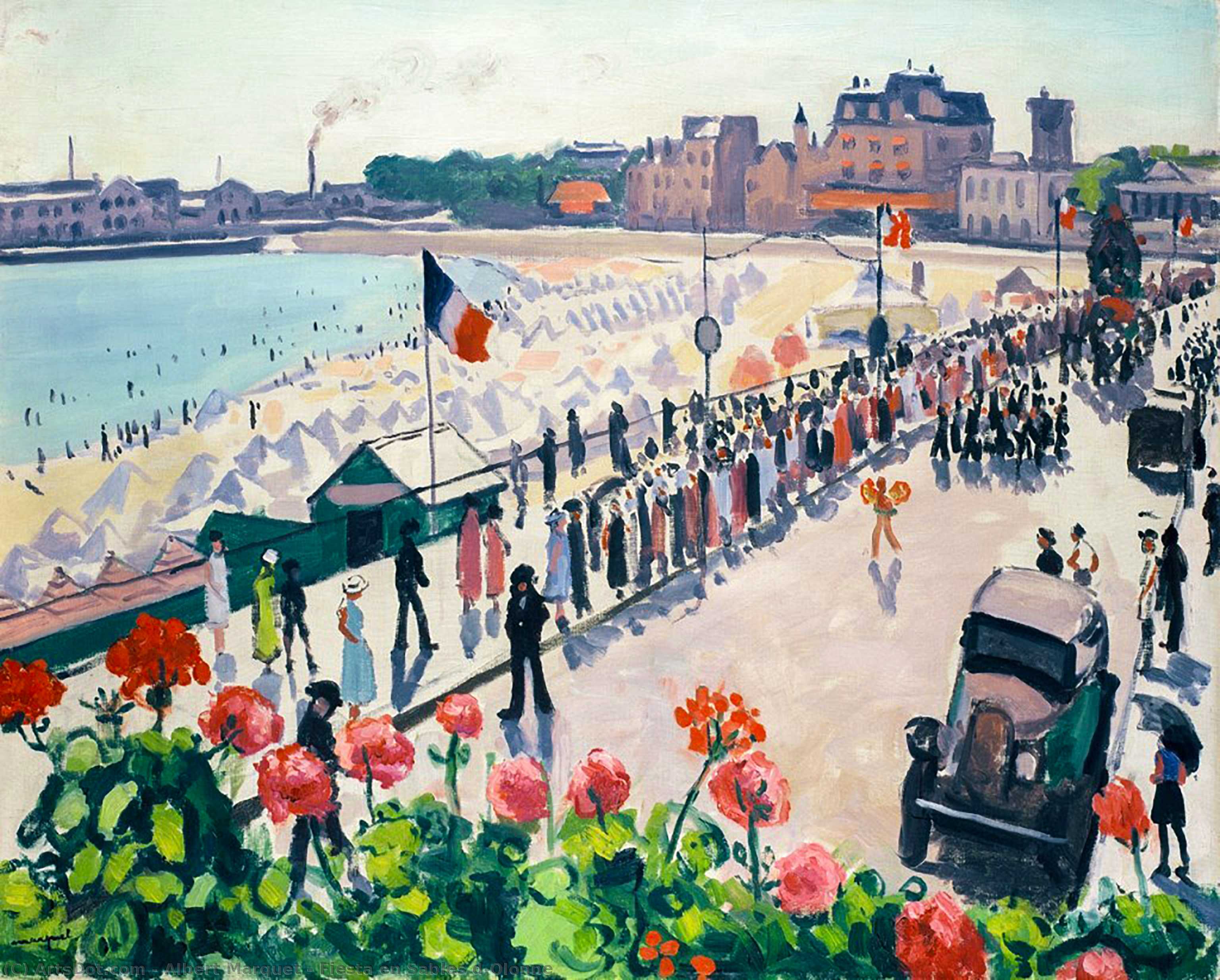 Wikioo.org - The Encyclopedia of Fine Arts - Painting, Artwork by Albert Marquet - Party in Sables d´Olonne