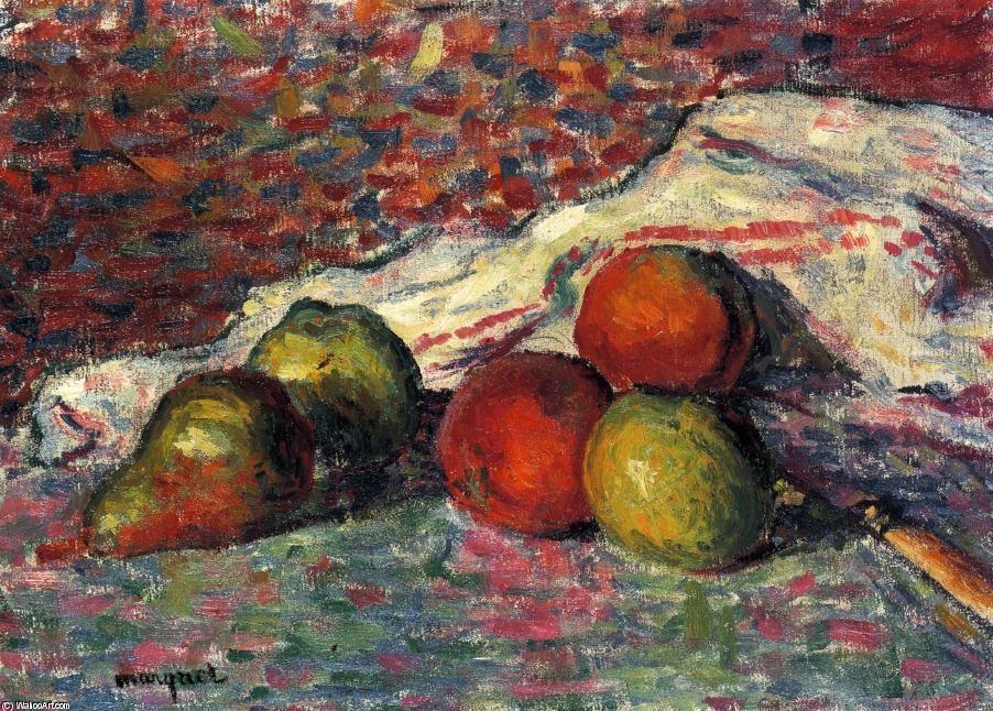 WikiOO.org - Encyclopedia of Fine Arts - Målning, konstverk Albert Marquet - Fruit, Knife and Napkin
