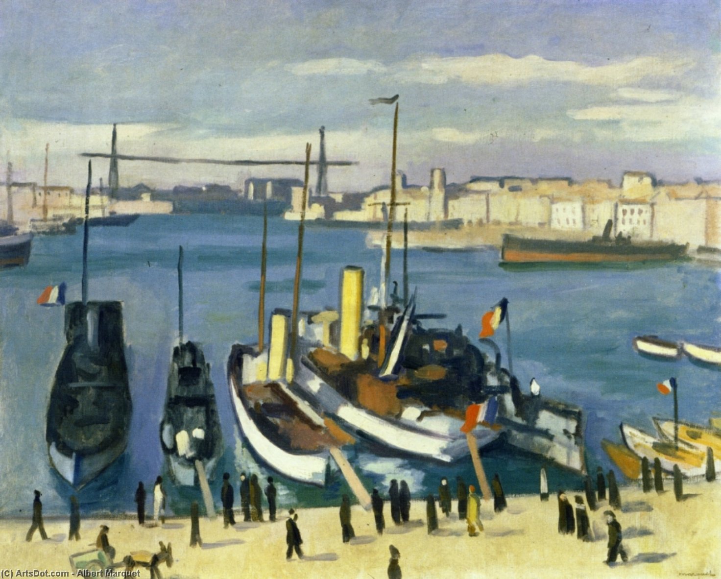 Wikioo.org - The Encyclopedia of Fine Arts - Painting, Artwork by Albert Marquet - The Old Port, Marseille