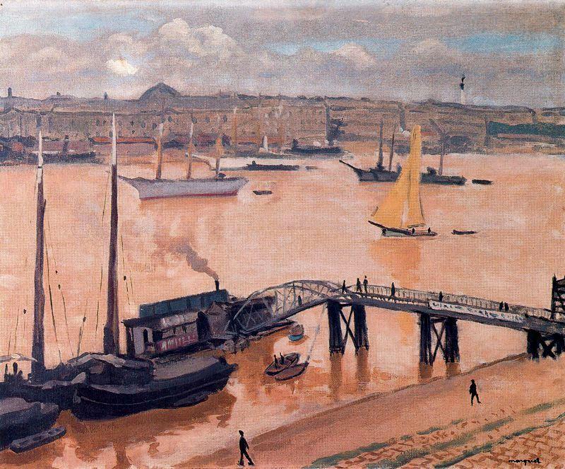 Wikioo.org - Encyklopedia Sztuk Pięknych - Malarstwo, Grafika Albert Marquet - The port of Burdeos