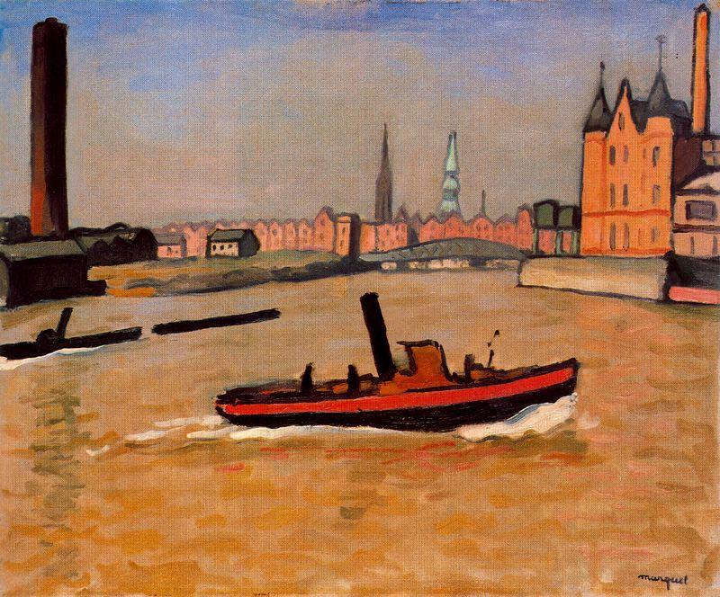 Wikioo.org - The Encyclopedia of Fine Arts - Painting, Artwork by Albert Marquet - The port of Hamburg