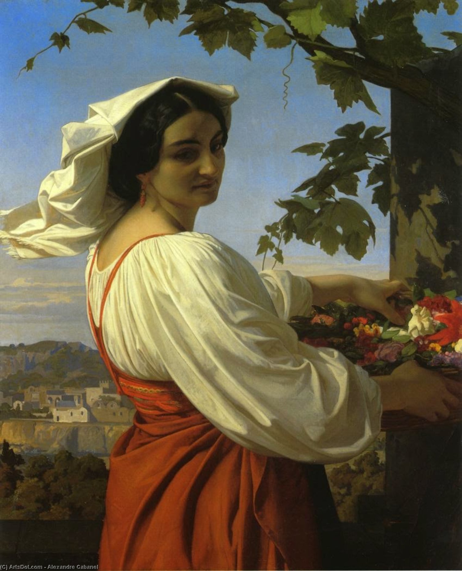 Wikioo.org - The Encyclopedia of Fine Arts - Painting, Artwork by Alexandre Cabanel - La Chiaruccia