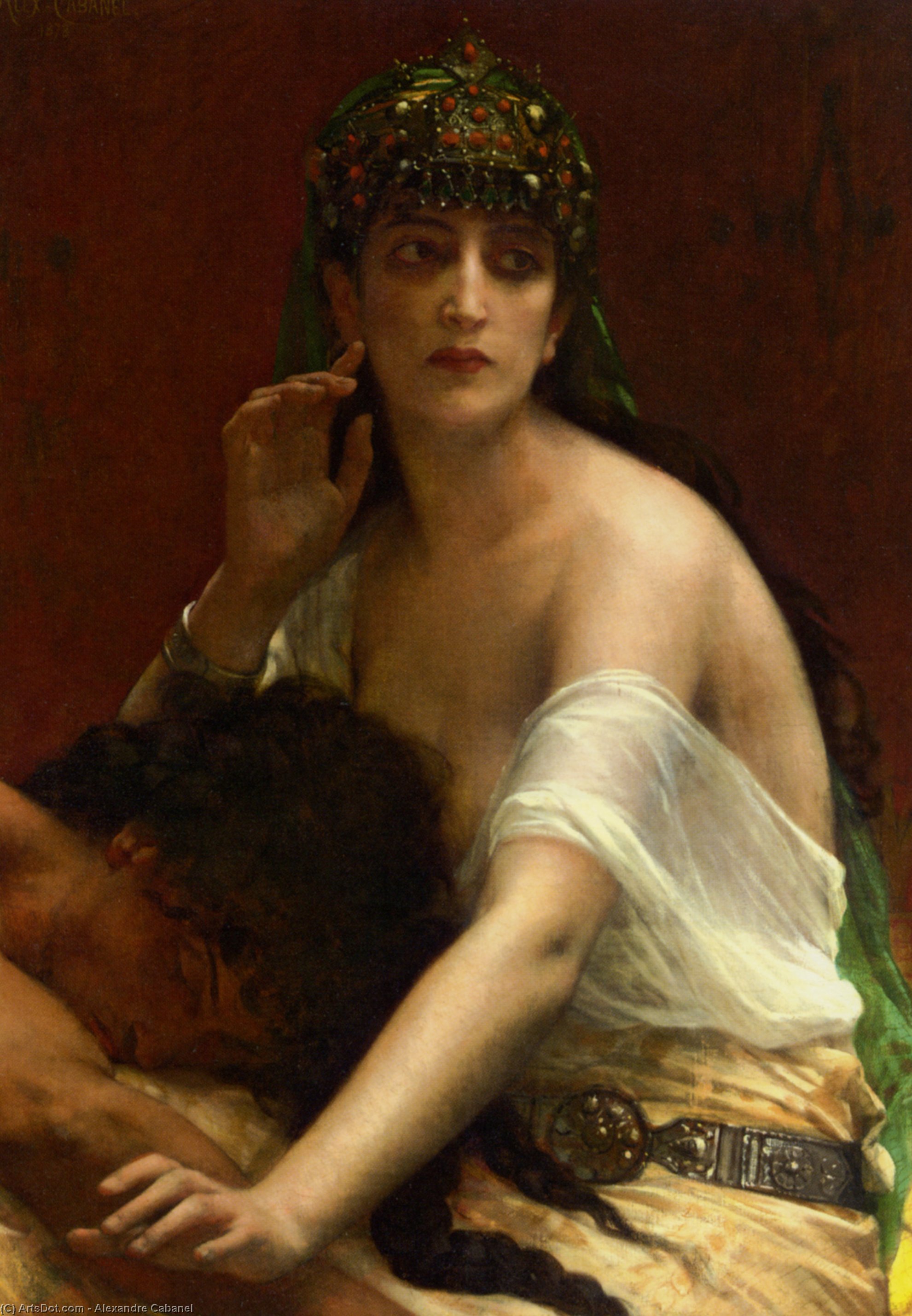Wikioo.org - The Encyclopedia of Fine Arts - Painting, Artwork by Alexandre Cabanel - Samson and Delilah