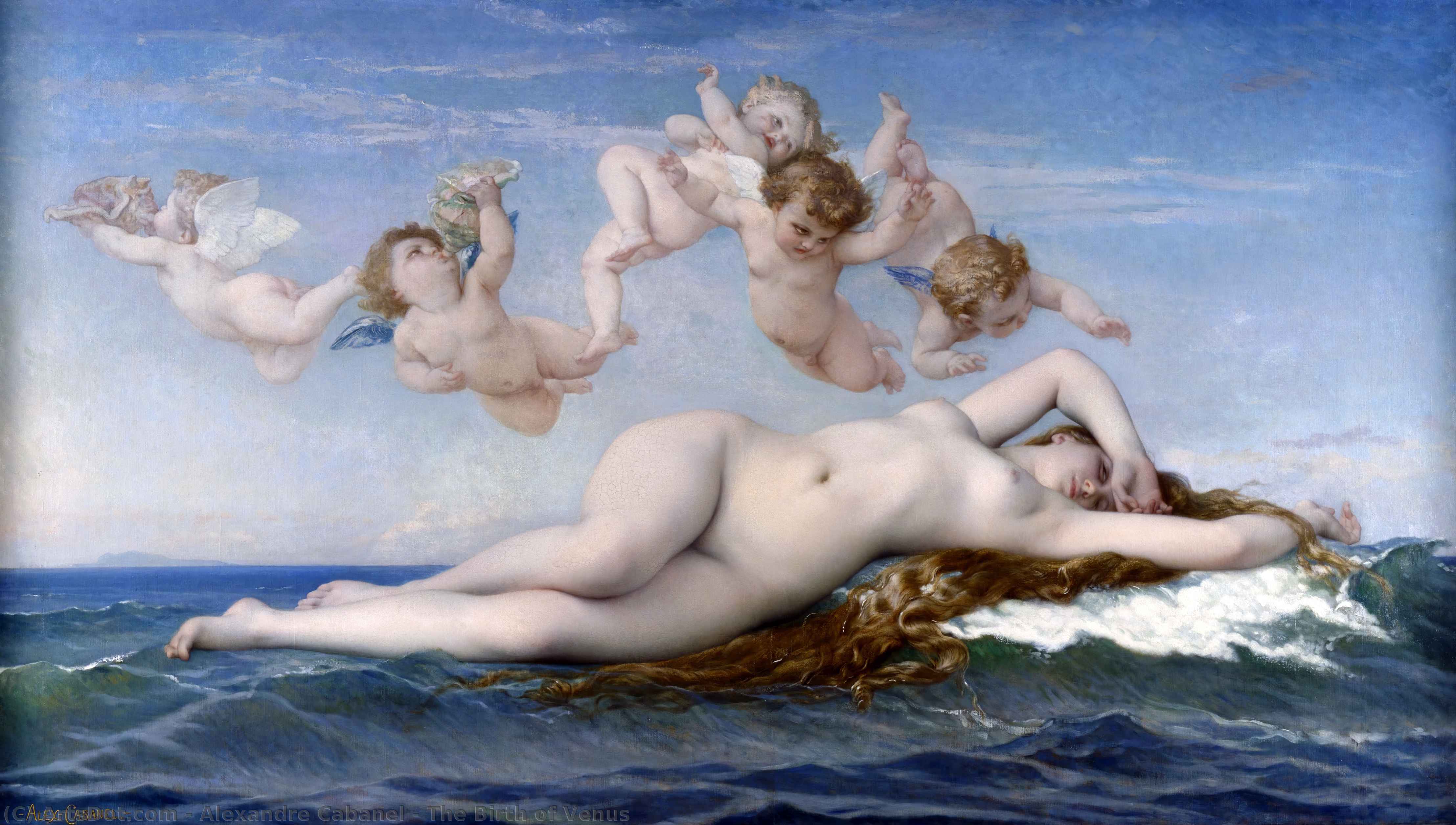 Wikioo.org - The Encyclopedia of Fine Arts - Painting, Artwork by Alexandre Cabanel - The Birth of Venus