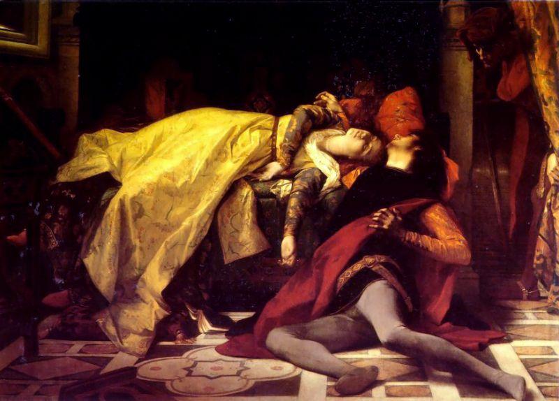 Wikioo.org - The Encyclopedia of Fine Arts - Painting, Artwork by Alexandre Cabanel - The Death of Francesca da Rimini and Paolo Malatesta