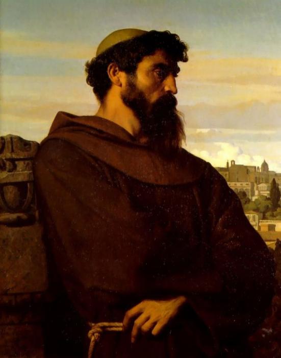 Wikioo.org - The Encyclopedia of Fine Arts - Painting, Artwork by Alexandre Cabanel - The Roman Monk