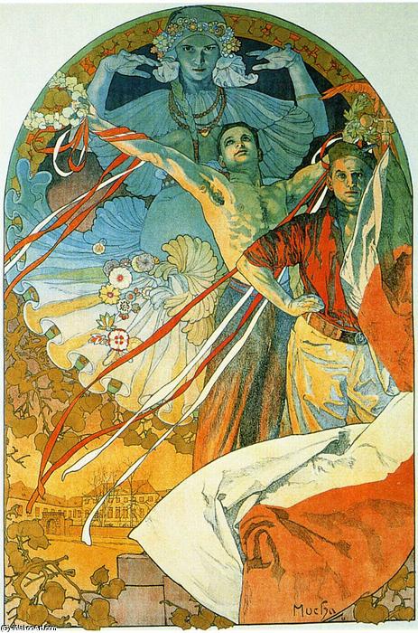 Wikioo.org - The Encyclopedia of Fine Arts - Painting, Artwork by Alfons Maria Mucha - 8th Sokol Festival