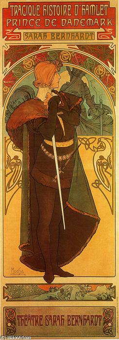 WikiOO.org - 백과 사전 - 회화, 삽화 Alphonse Maria Mucha - Hamlet