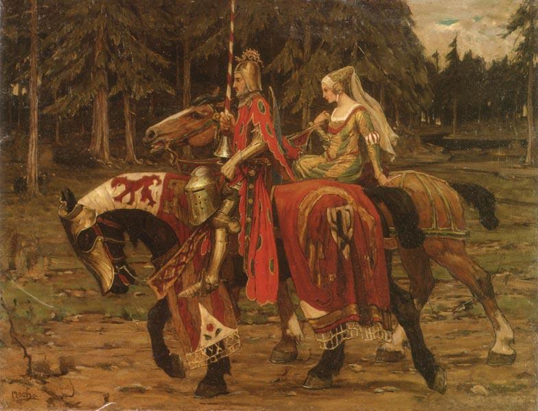 Wikioo.org - The Encyclopedia of Fine Arts - Painting, Artwork by Alphonse Maria Mucha - Heraldic Chivalry