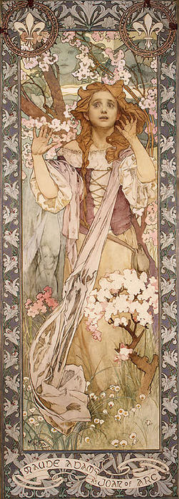 Wikioo.org - The Encyclopedia of Fine Arts - Painting, Artwork by Alphonse Maria Mucha - Joan of Arc