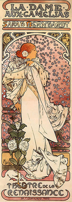 WikiOO.org - دایره المعارف هنرهای زیبا - نقاشی، آثار هنری Alphonse Maria Mucha - La Dame Aux Camelias