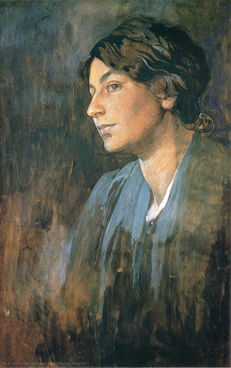 WikiOO.org - Encyclopedia of Fine Arts - Maalaus, taideteos Alphonse Maria Mucha - Marushka