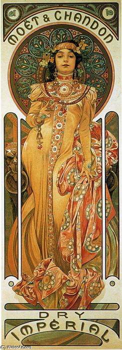 Wikioo.org - The Encyclopedia of Fine Arts - Painting, Artwork by Alphonse Maria Mucha - Moet & Chandon dry Imperial