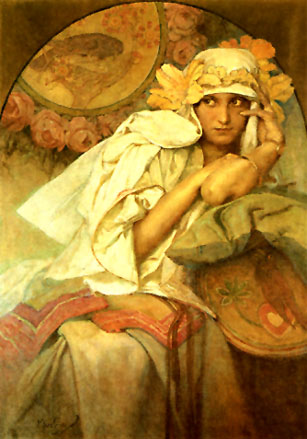 Wikioo.org - The Encyclopedia of Fine Arts - Painting, Artwork by Alphonse Maria Mucha - Muse