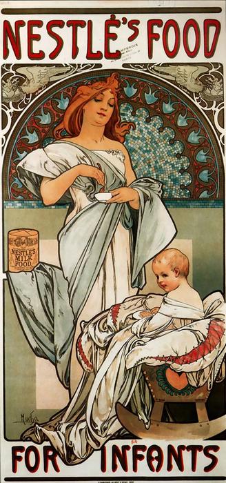 Wikioo.org - The Encyclopedia of Fine Arts - Painting, Artwork by Alphonse Maria Mucha - Nestles Food for Infants