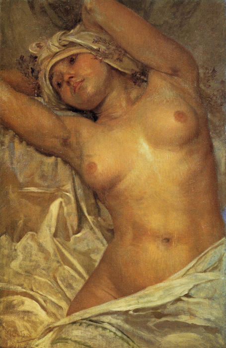 Wikioo.org - The Encyclopedia of Fine Arts - Painting, Artwork by Alphonse Maria Mucha - Nude