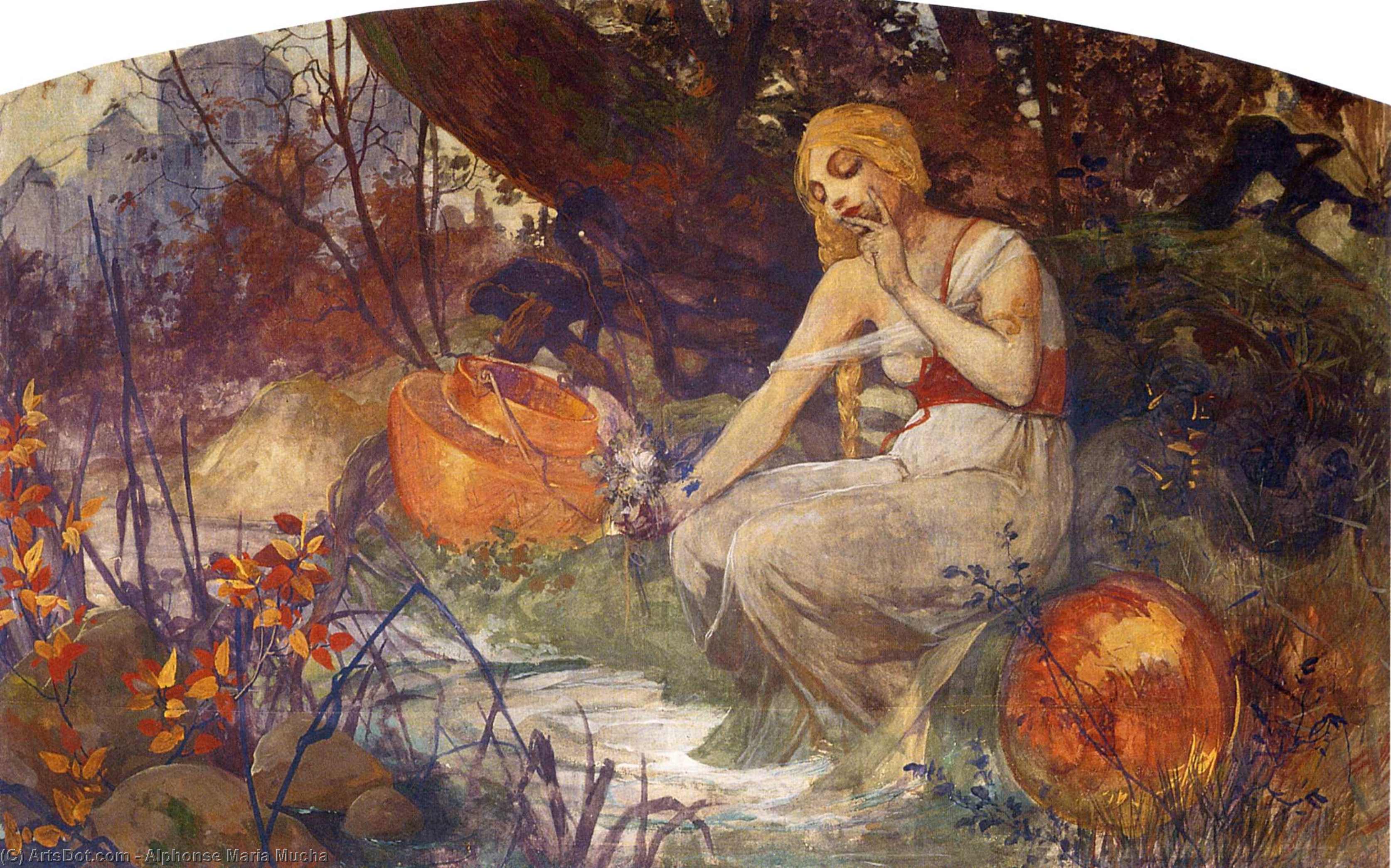 Wikioo.org - The Encyclopedia of Fine Arts - Painting, Artwork by Alphonse Maria Mucha - Prophetess