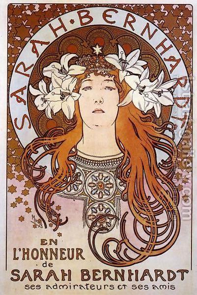 Wikioo.org - The Encyclopedia of Fine Arts - Painting, Artwork by Alphonse Maria Mucha - Sarah Bernhardt