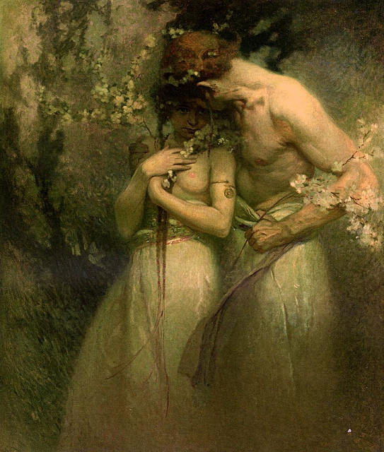 Wikioo.org - The Encyclopedia of Fine Arts - Painting, Artwork by Alphonse Maria Mucha - Spring Night