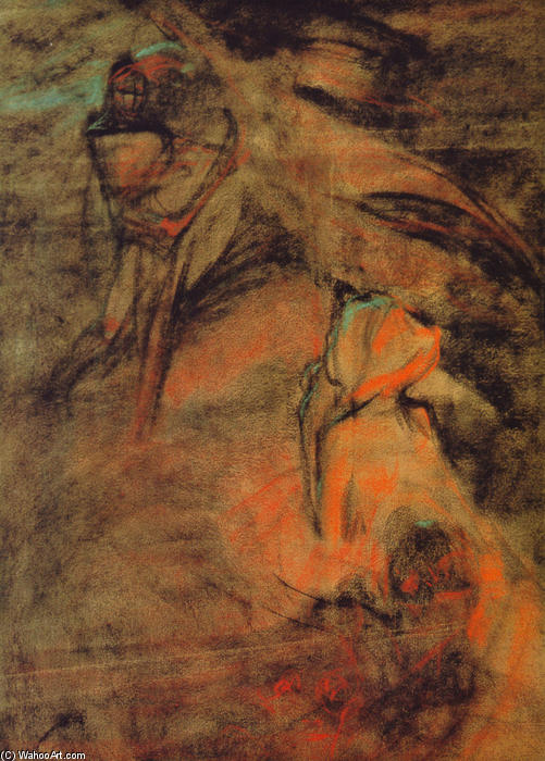WikiOO.org - Εγκυκλοπαίδεια Καλών Τεχνών - Ζωγραφική, έργα τέχνης Alphonse Maria Mucha - Two Figures