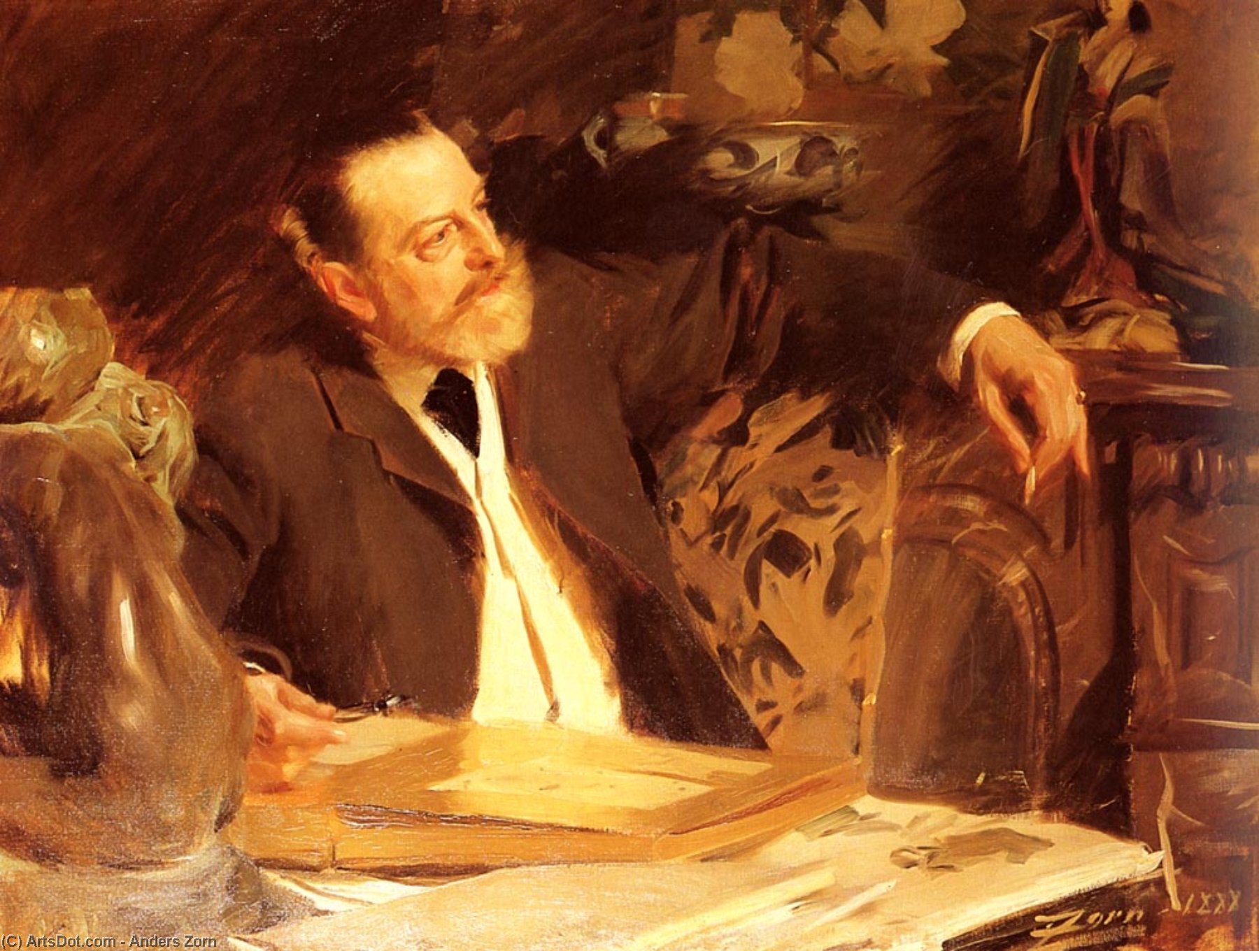 WikiOO.org - Encyclopedia of Fine Arts - Maľba, Artwork Anders Leonard Zorn - Antonin Proust