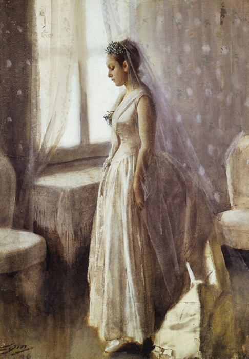 Wikioo.org - สารานุกรมวิจิตรศิลป์ - จิตรกรรม Anders Leonard Zorn - Bruden (The Bride)