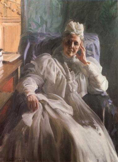 Wikioo.org - The Encyclopedia of Fine Arts - Painting, Artwork by Anders Leonard Zorn - Drottning Sophia