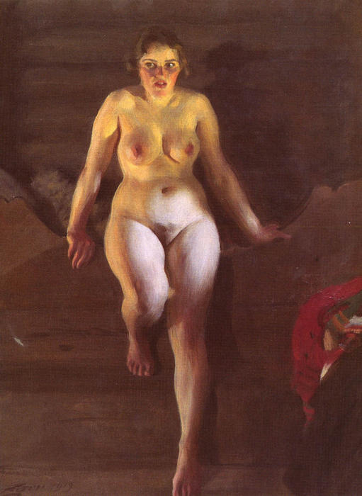WikiOO.org - Encyclopedia of Fine Arts - Maalaus, taideteos Anders Leonard Zorn - Loftsangen