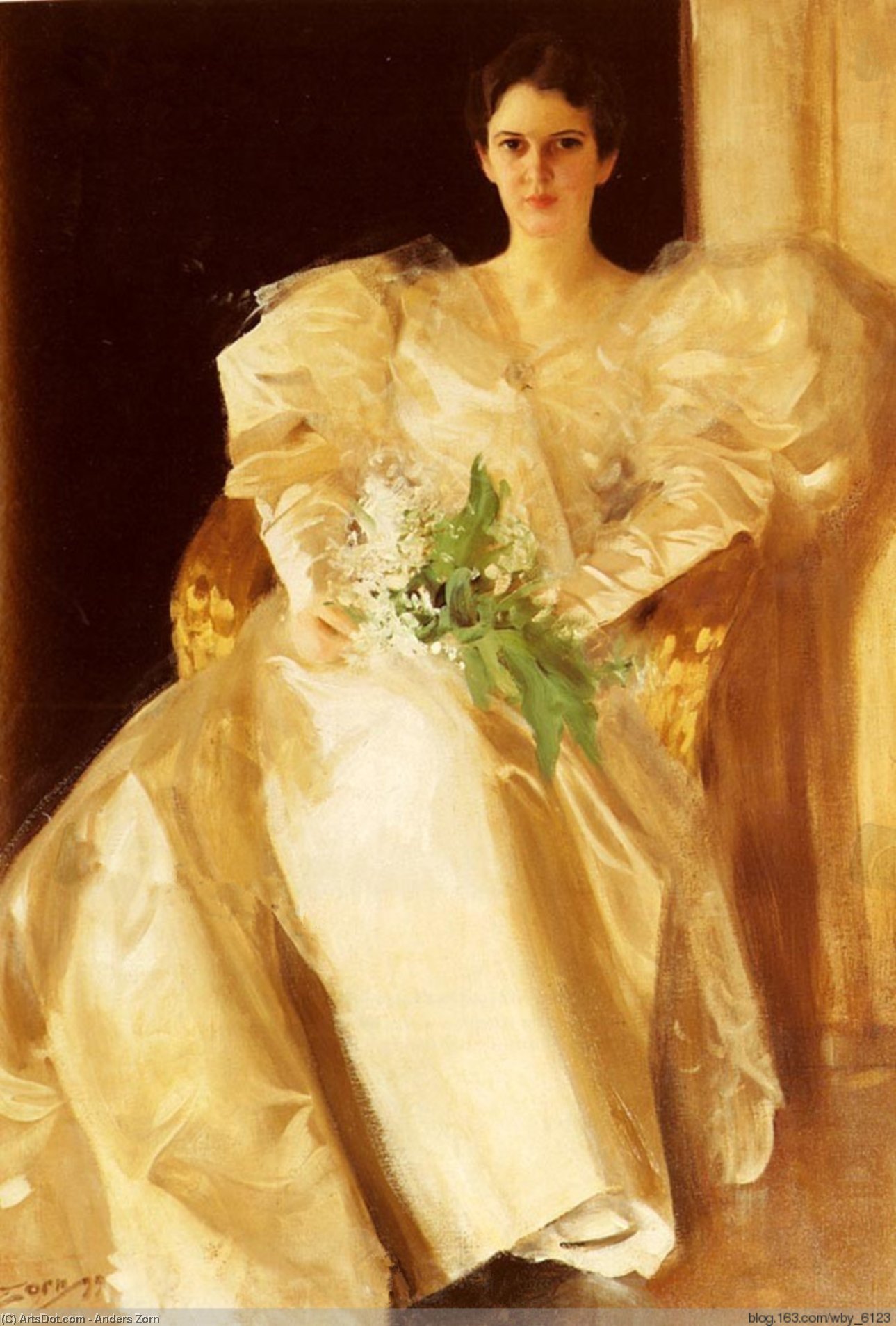 Wikioo.org - The Encyclopedia of Fine Arts - Painting, Artwork by Anders Leonard Zorn - Portrait of Mrs. Eben Richards
