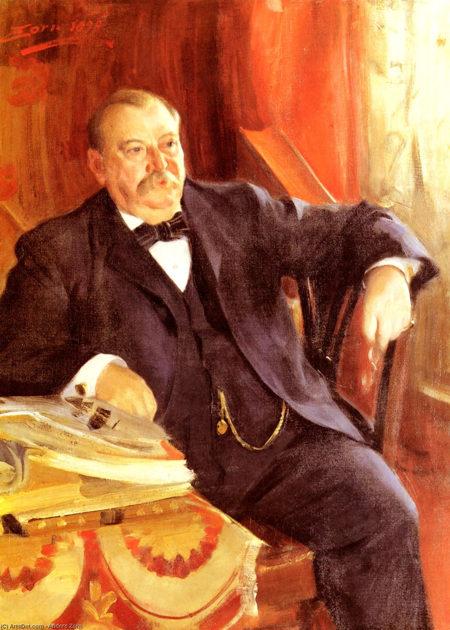 Wikioo.org - The Encyclopedia of Fine Arts - Painting, Artwork by Anders Leonard Zorn - President Grover Cleveland