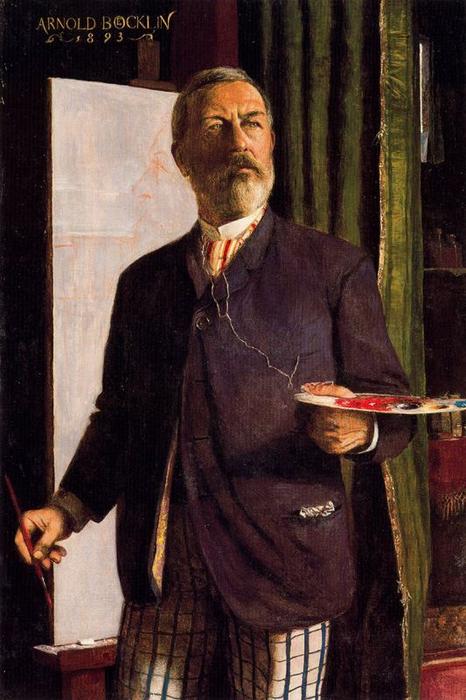Wikioo.org - The Encyclopedia of Fine Arts - Painting, Artwork by Arnold Bocklin - Autoportrait 1