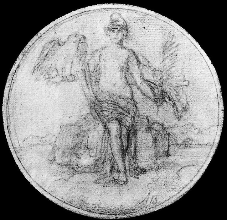 WikiOO.org - Encyclopedia of Fine Arts - Maalaus, taideteos Arnold Bocklin - Esquisse pour Helvetia