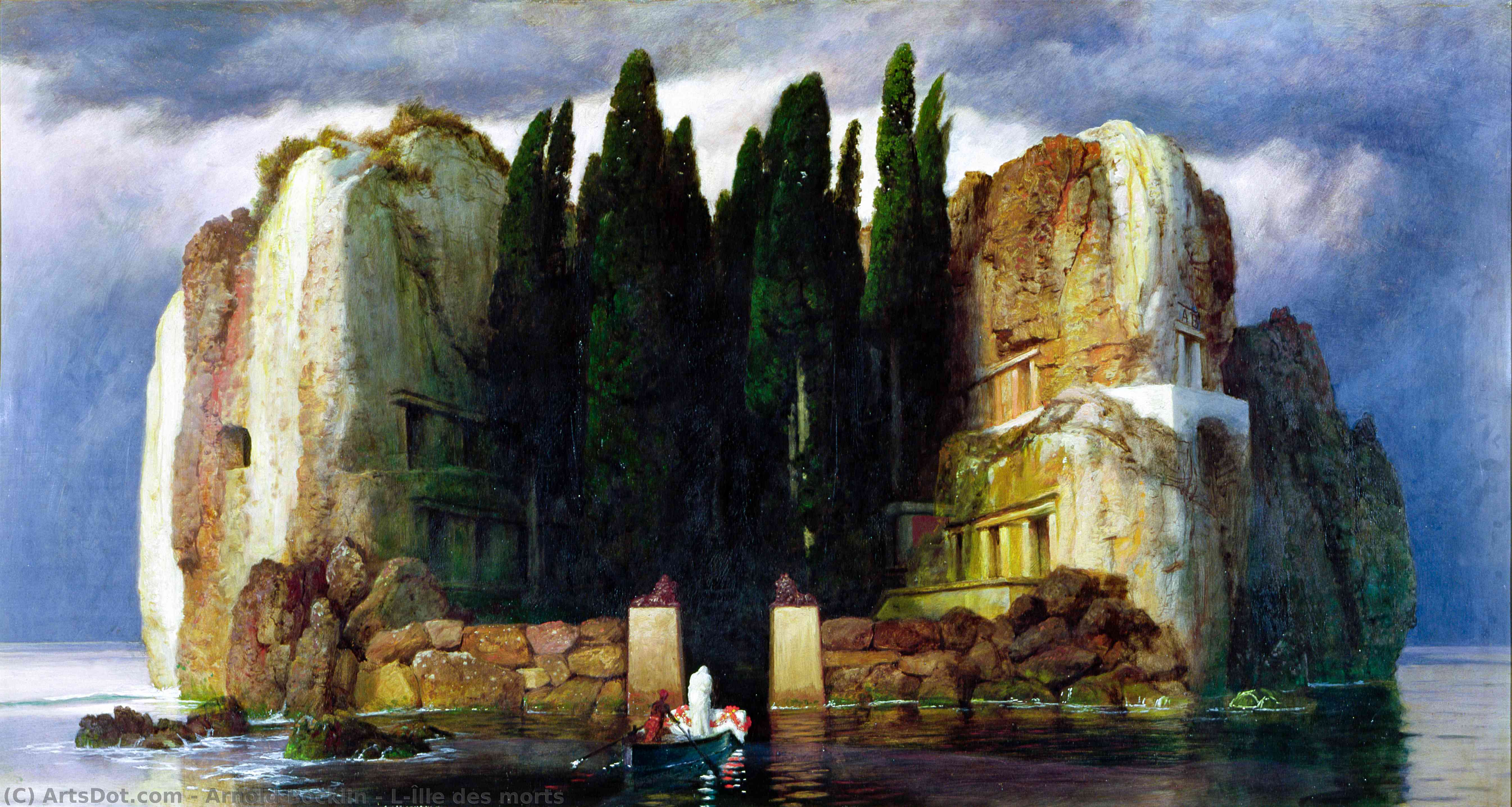 Wikioo.org - The Encyclopedia of Fine Arts - Painting, Artwork by Arnold Bocklin - L'Îlle des morts