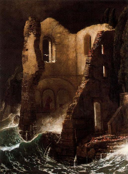 Wikioo.org - The Encyclopedia of Fine Arts - Painting, Artwork by Arnold Bocklin - La Chapelle