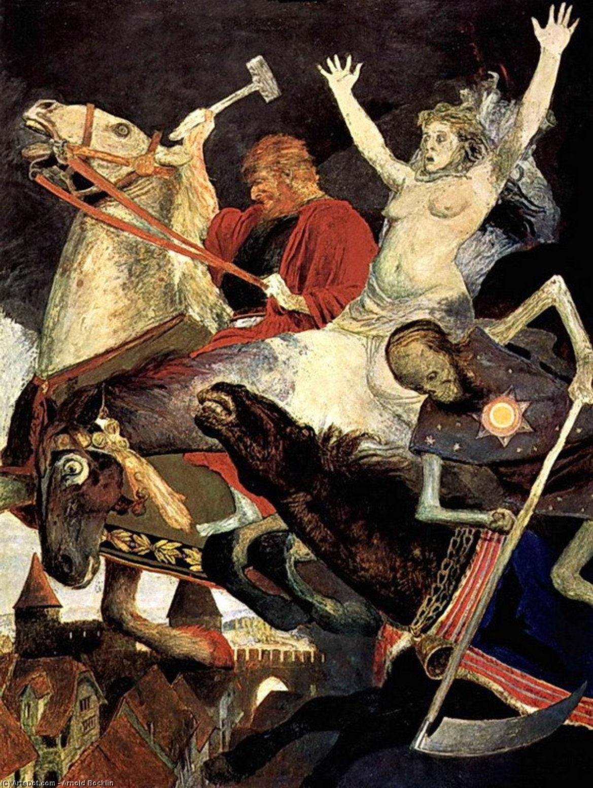 Wikioo.org – L'Enciclopedia delle Belle Arti - Pittura, Opere di Arnold Bocklin - la guerre