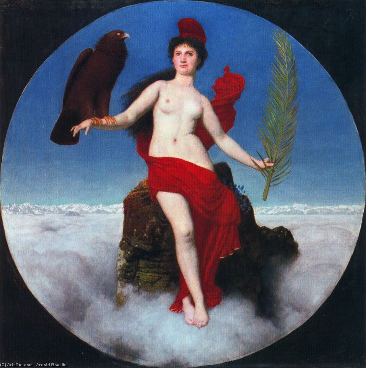 Wikioo.org - The Encyclopedia of Fine Arts - Painting, Artwork by Arnold Bocklin - La Liberté (Helvetia)
