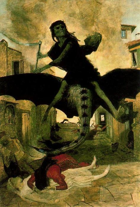 WikiOO.org - Encyclopedia of Fine Arts - Maleri, Artwork Arnold Bocklin - La peste