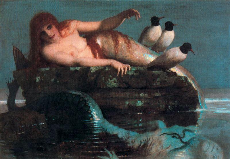 Wikioo.org – La Enciclopedia de las Bellas Artes - Pintura, Obras de arte de Arnold Bocklin - Le Calme de la mer