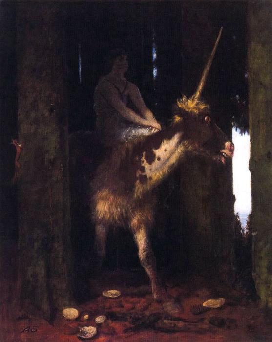 Wikioo.org - The Encyclopedia of Fine Arts - Painting, Artwork by Arnold Bocklin - Le Silence des bois