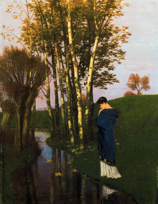 Wikioo.org - The Encyclopedia of Fine Arts - Painting, Artwork by Arnold Bocklin - Pensées d'automne