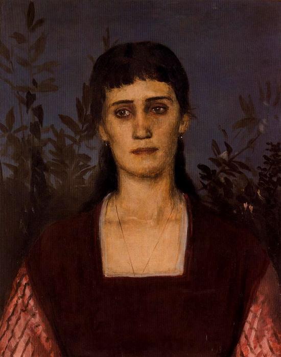 WikiOO.org - Encyclopedia of Fine Arts - Maleri, Artwork Arnold Bocklin - Portrait de Clara Bruckmann-Böcklin