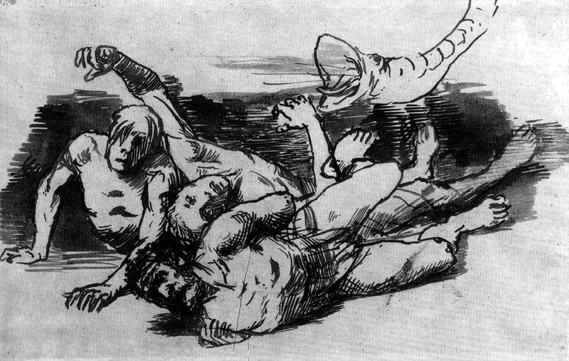 WikiOO.org - Encyclopedia of Fine Arts - Malba, Artwork Arnold Bocklin - Victimes du choléra