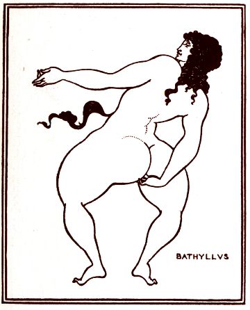 WikiOO.org - Encyclopedia of Fine Arts - Maalaus, taideteos Aubrey Vincent Beardsley - Bathyllus taking the pose