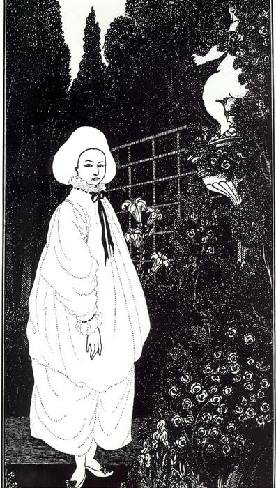 Wikioo.org - Encyklopedia Sztuk Pięknych - Malarstwo, Grafika Aubrey Vincent Beardsley - Frontispiece to 'The Pierrot of the Minute
