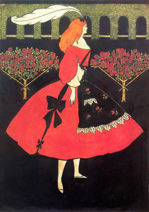 WikiOO.org - Encyclopedia of Fine Arts - Schilderen, Artwork Aubrey Vincent Beardsley - The Slippers of Cinderella