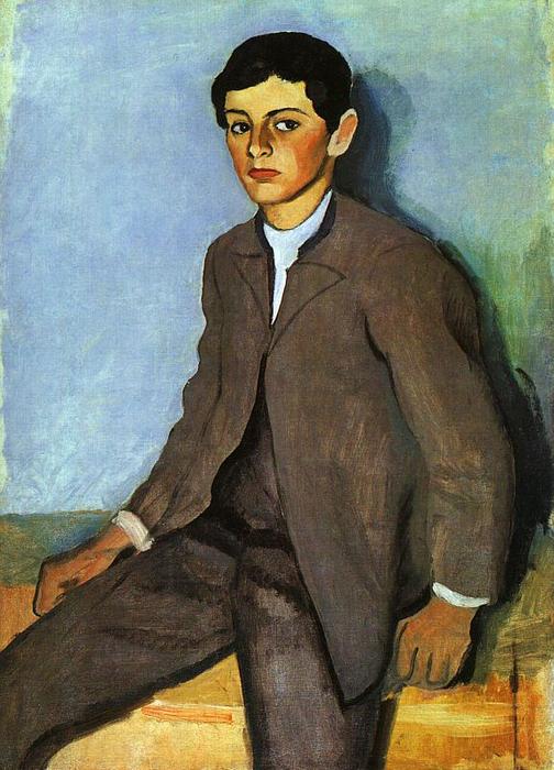 Wikioo.org - The Encyclopedia of Fine Arts - Painting, Artwork by August Macke - Farmboy from Tegernsee (Tegernseer Bauernjunge)